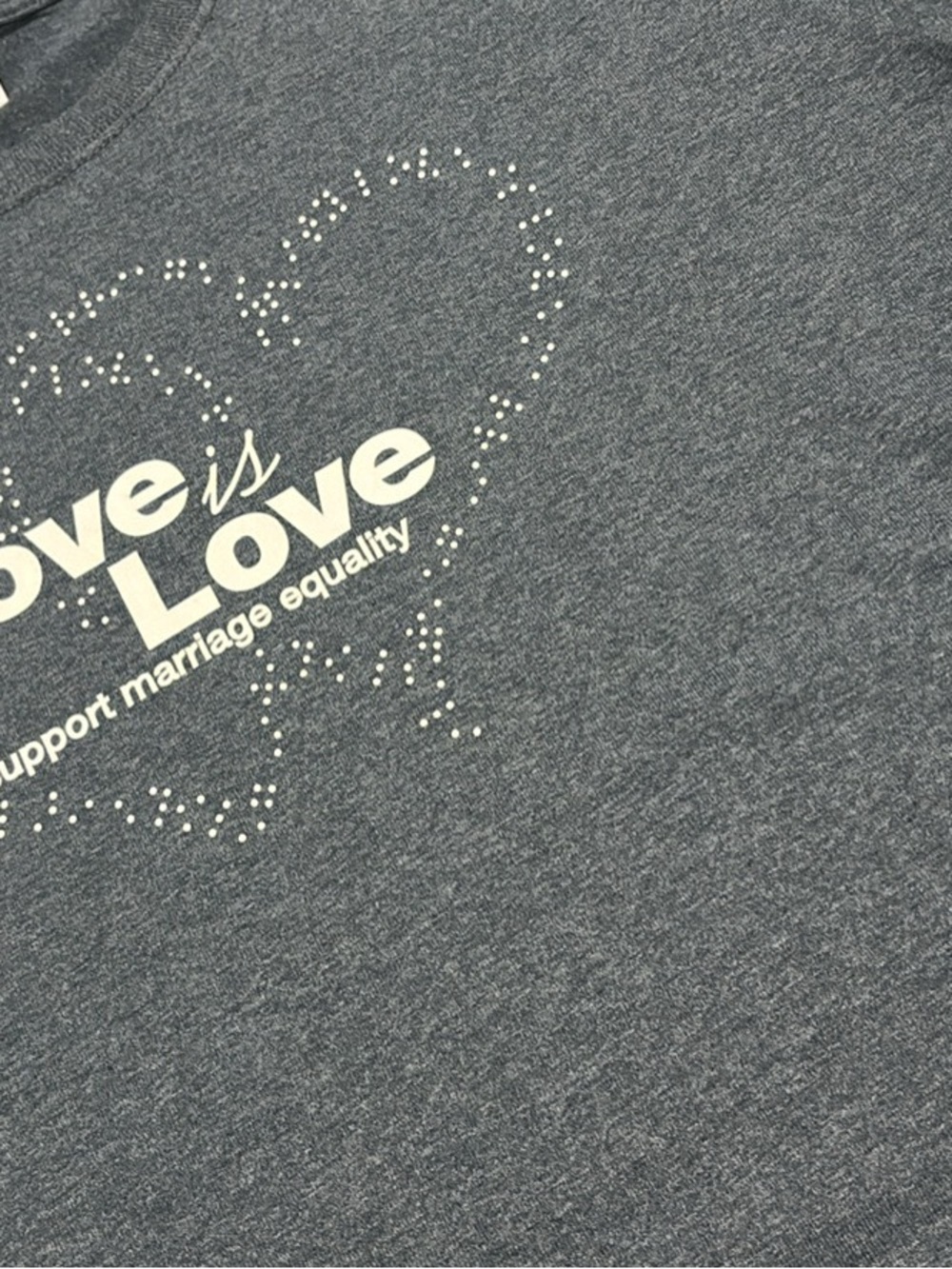 Gildan Gray 'Love is Love' Short Sleeve Tee